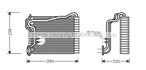 AVA QUALITY COOLING Höyrystin, ilmastointilaite AIV146